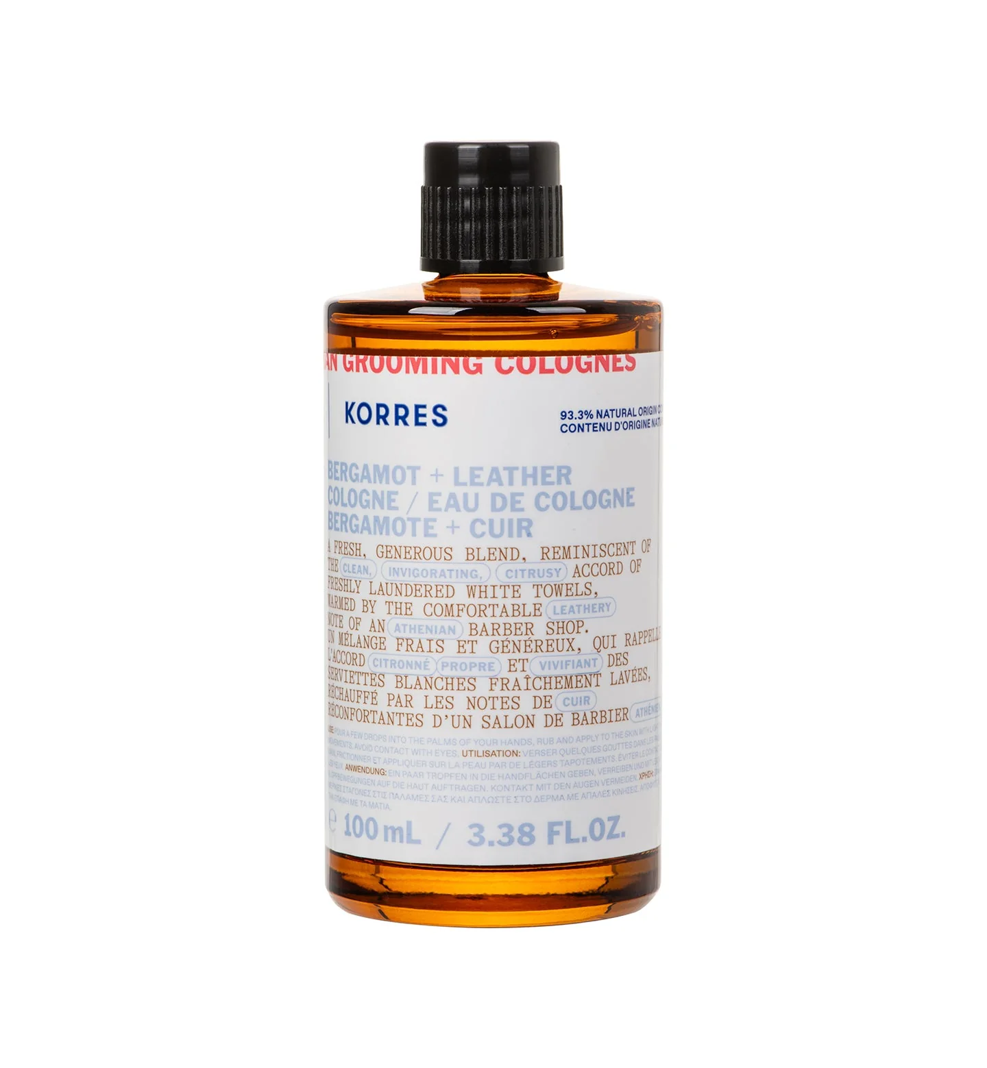 Eau de Cologne Bergamot + Leather for Men