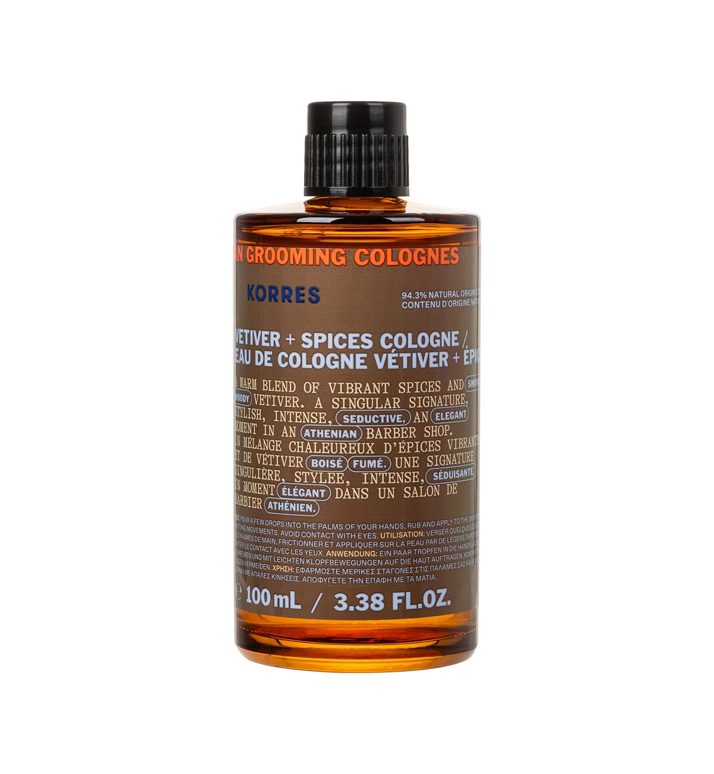 Eau de Cologne Vetiver + Spices for Men