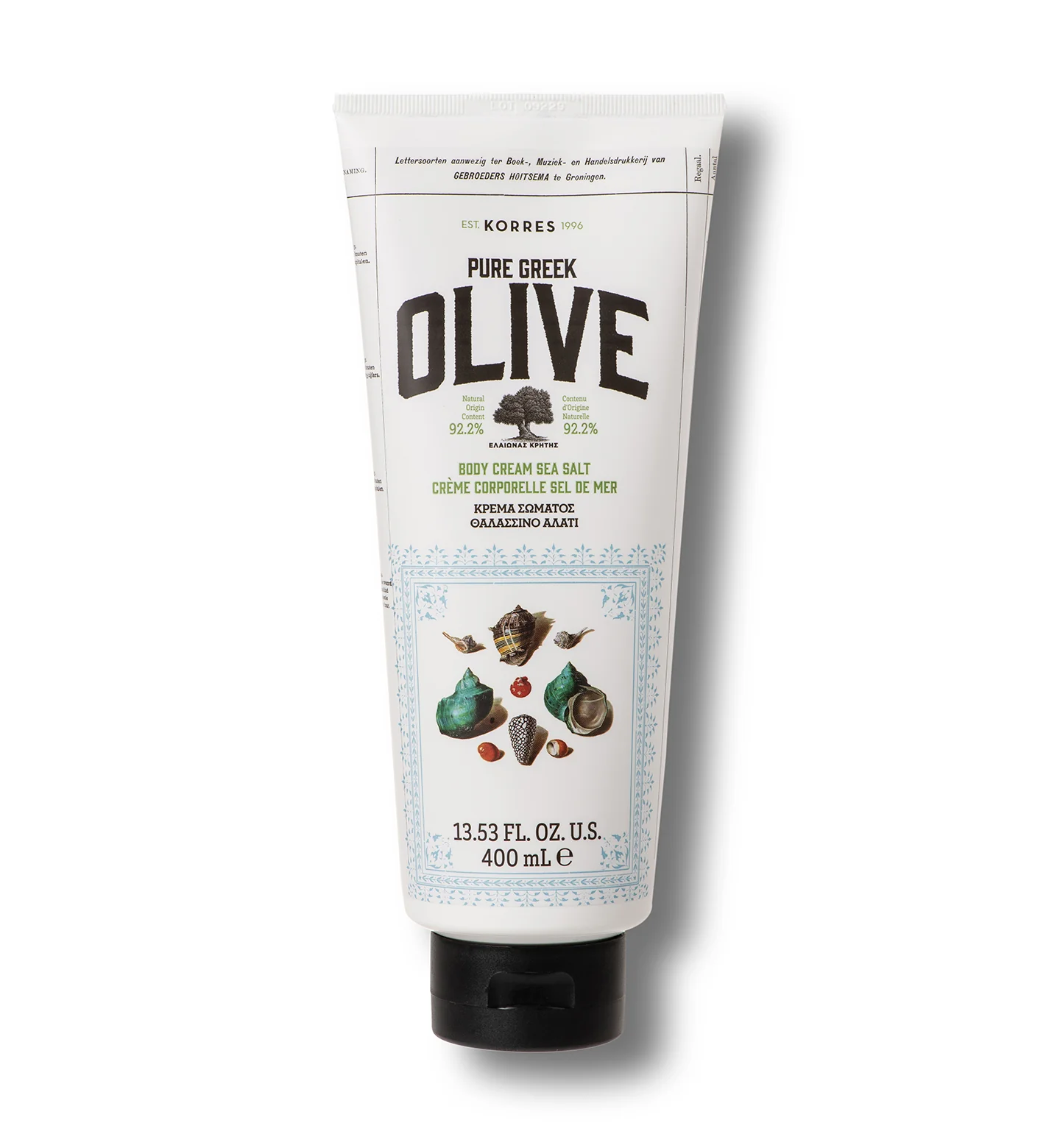 Pure Greek Olive Body Cream Sea Salt 400ML